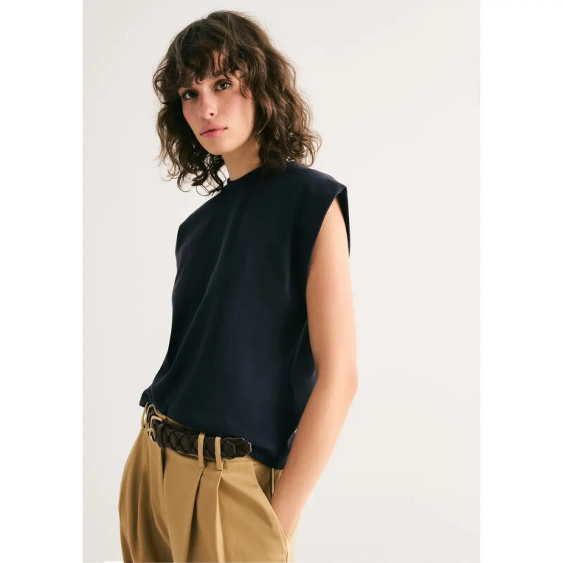 BLUSA SM FEM AZUL ESCURO