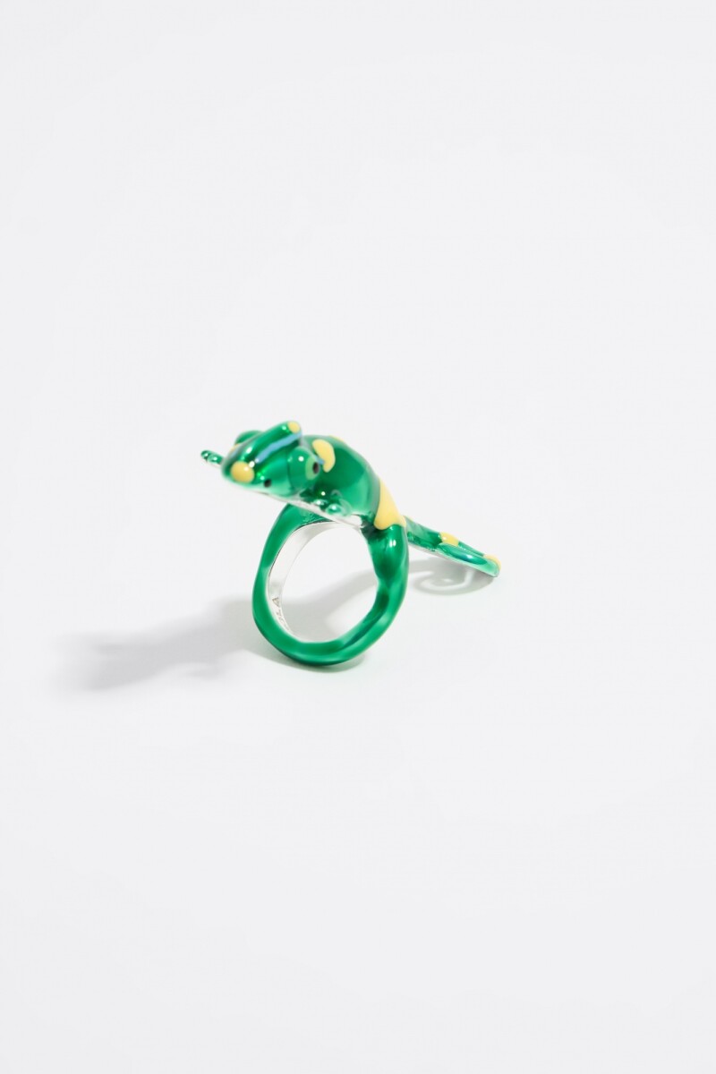 ANILLO CAMALEÓN ESMALTE Verde