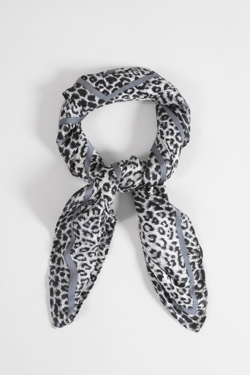 Pañuelo animal print guarda gris