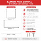 Barrote para cortina 3 tramos con codos GRIS
