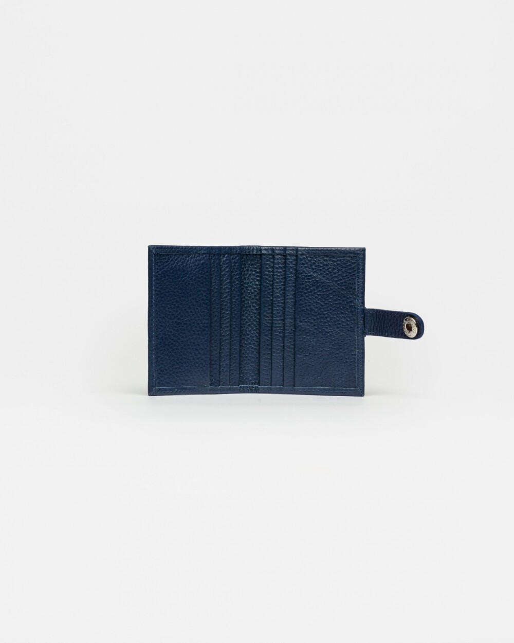 Tarjetero Sand en cuero graneado Marine Blue