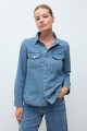 Camisa de jean jean medio
