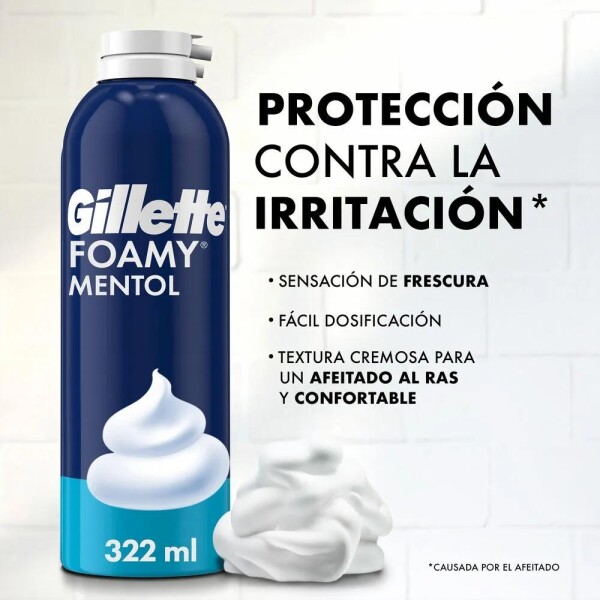Espuma de Afeitar Foamy Mentol 312 g - Gillette Espuma de Afeitar Foamy Mentol 312 g - Gillette