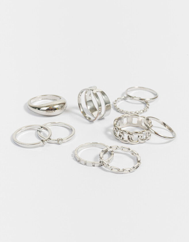 Sets Anillos De metal Set De Anillos Essential - Plateado