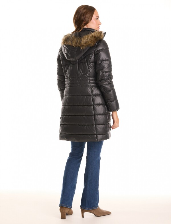 Campera Abrigo Calce Entallado NEGRO