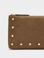 Bolso Bandolera Con Tachuelas camel
