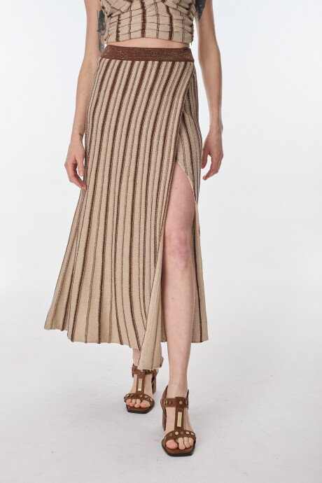 Falda Lath Marron