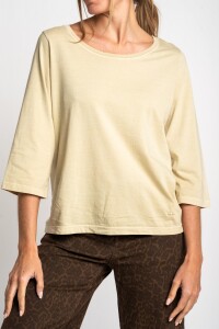 Remera Lavada Manga 3/4 Pistacho