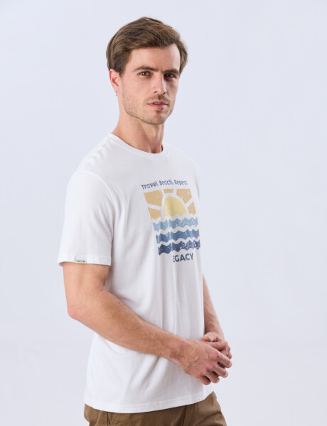 REMERA ESTAMPADA DE ALGODÓN Blanco