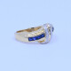 Anillo oro 18 k brillantes y zafiros carré. Anillo oro 18 k brillantes y zafiros carré.