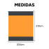 Manta Playa Picnic Camping Tela Oxford 210 X 200 Cm + Bolso Color Naranja