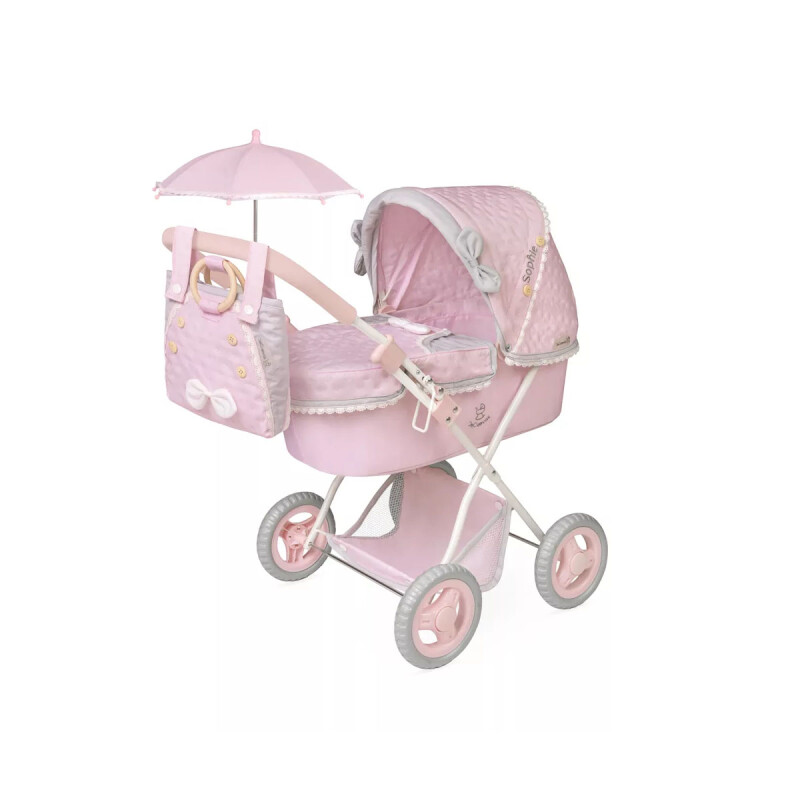 Coche de Muñecas Plegable con Sombrilla y Bolso Coche de Muñecas Plegable con Sombrilla y Bolso