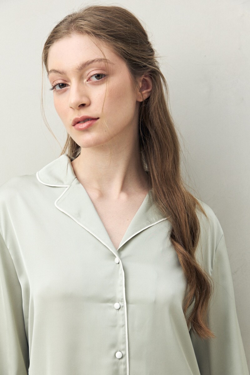 CAMISA GINGER - Verde Grisáceo 