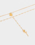 Collares Largos Con flores Collar Largo Con Flor - Dorado