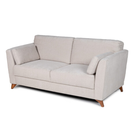 Sofá Capri - Tela Microfibra - 2 cuerpos Kruger 02-152 (Beige)