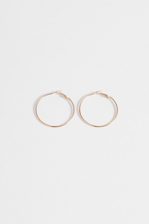 Aros de acero 5 cm dorado