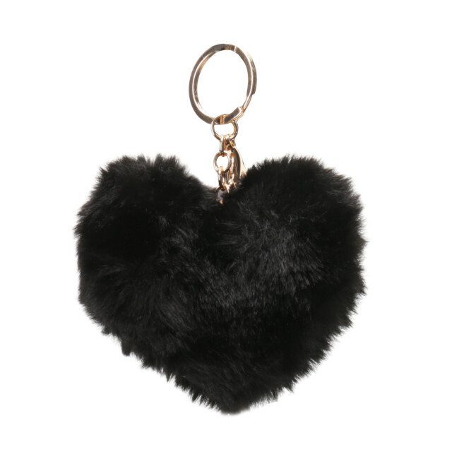 Llavero Miss Carol Con Forma Corazon Negro