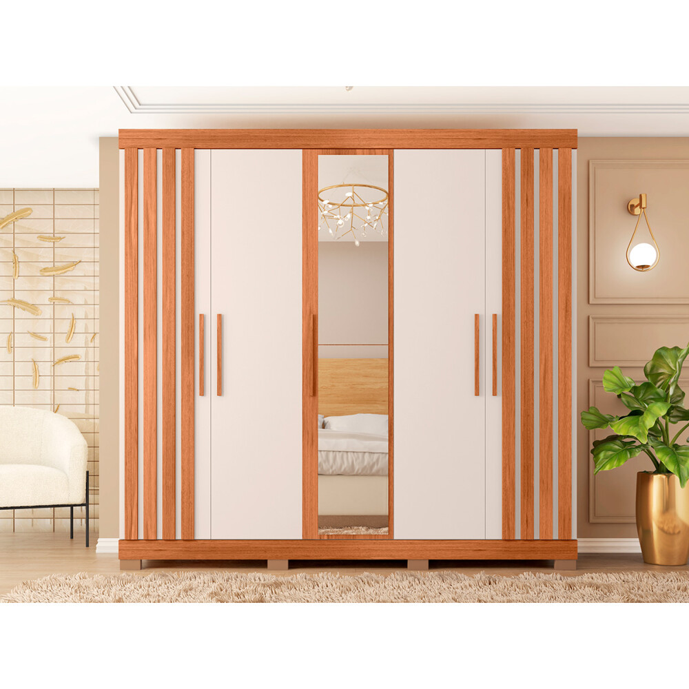 ROPERO MODELO SOPHIA CON 2 CAJONES Y 5 PUERTAS COLOR FREIJO/OFF WHITE Ropero Modelo Sophia Con 2 Cajones Y 5 Puertas Color Freijo/off White