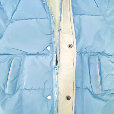 Campera Parka Uzspace Con Capucha Invierno Infantil Niño Niña Celeste