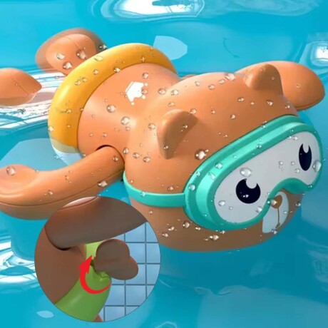 Muñeco Oso Nadador Juguete Agua Baño Playa para Bebé Huanger Marrón