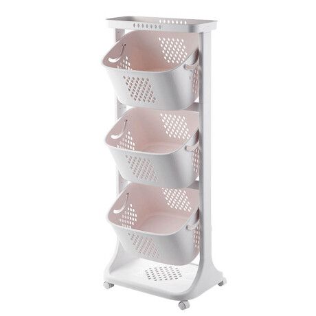 Organizador Estante Móvil Carrito Cocina Juguetes Blanco