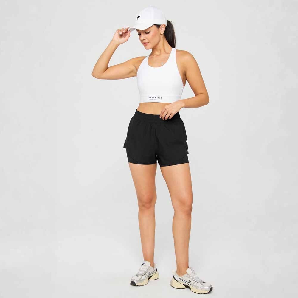Top No-Bounce High Impact Sports Mujer Classic White/black