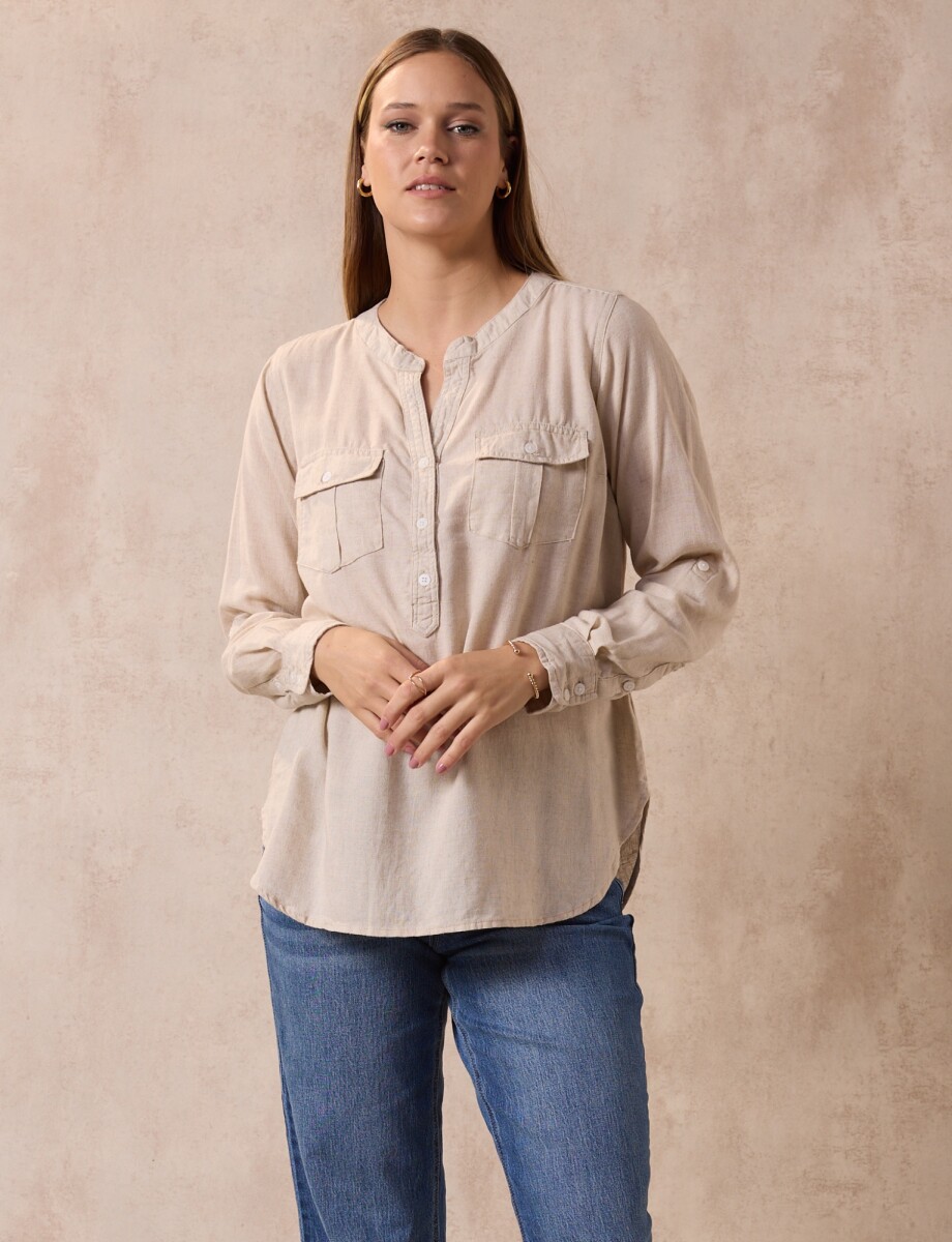 Blusa Lino - Beige 