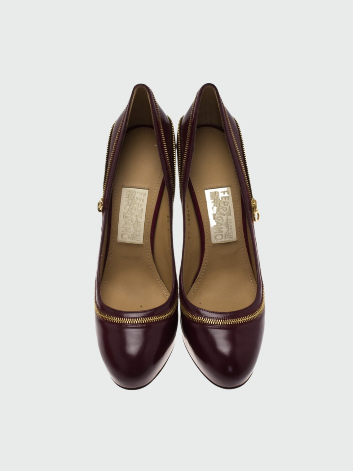 Salvatore Ferragamo, Calzado de cuero, RORY Bordó