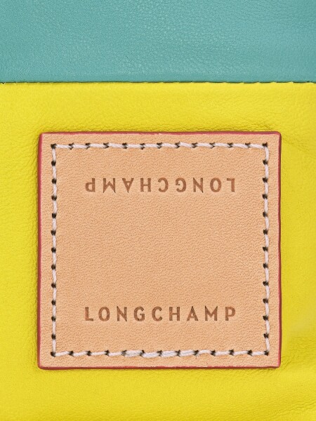 Longchamp -Bolso de mano XS en cuero, Re-Play Patch Eucalyptus