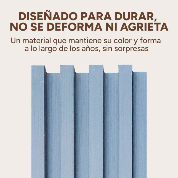 Revestimiento Wpc Simil Madera Wall Panel Lambrin 2.90x16.7 Color Gris Oscuro