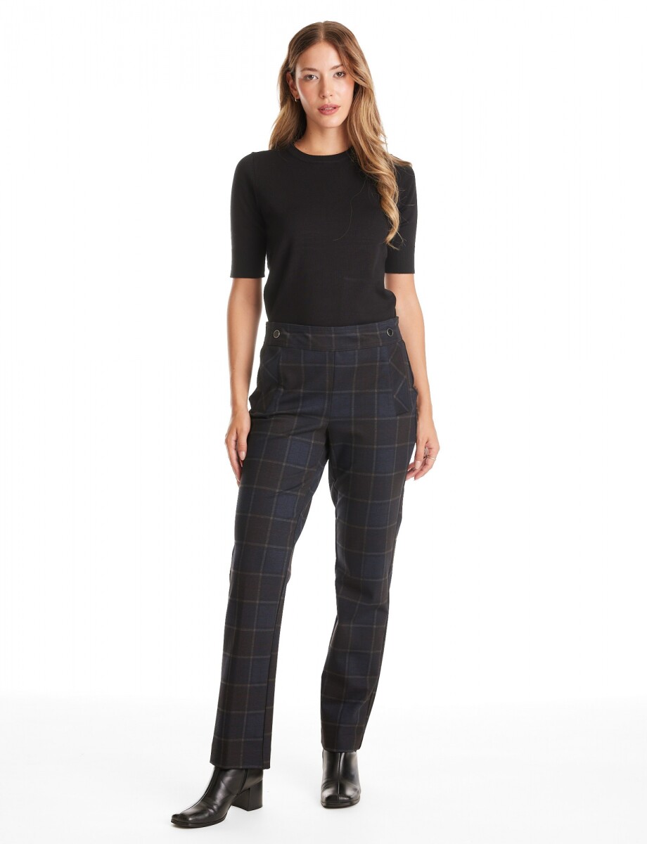 Pantalon Cuadros - Azul/multi 