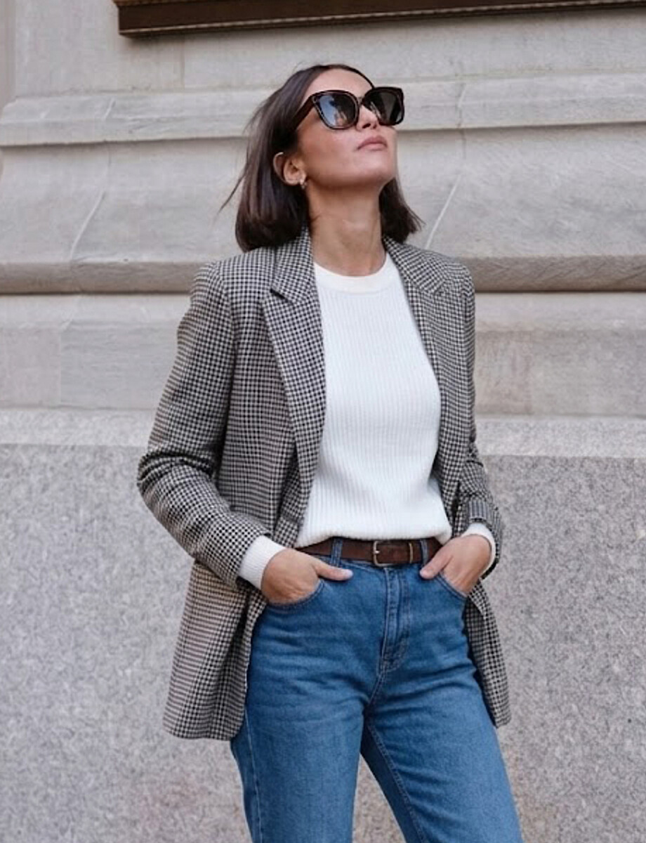 Blazer Gales - Negro/beige 