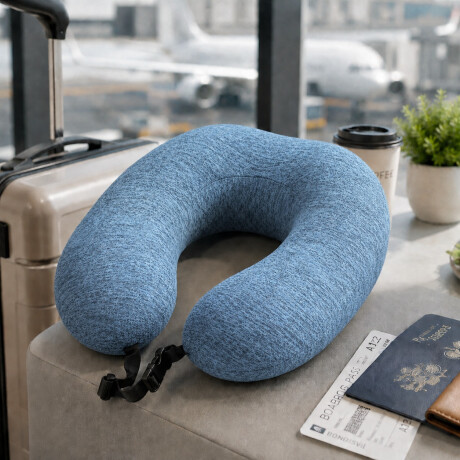 Almohada para Viaje con Memoria Azul