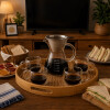 Combo ''Desayuno Y Cafe'' Cafetera Pour Over 600ml, Set 4 Tazas Doble Pared y Bandeja Redonda Simil Rattán Combo ''Desayuno Y Cafe'' Cafetera Pour Over 600ml, Set 4 Tazas Doble Pared y Bandeja Redonda Simil Rattán