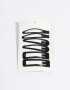 Hebillas Tic Tac Metallic Set De Hebillas - Negro