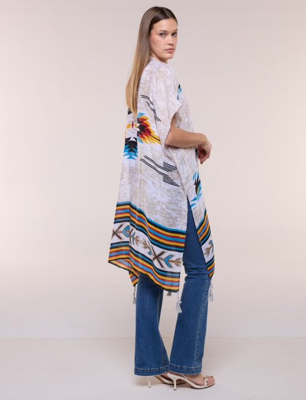 Kimono Tribal MULTI/BEIGE