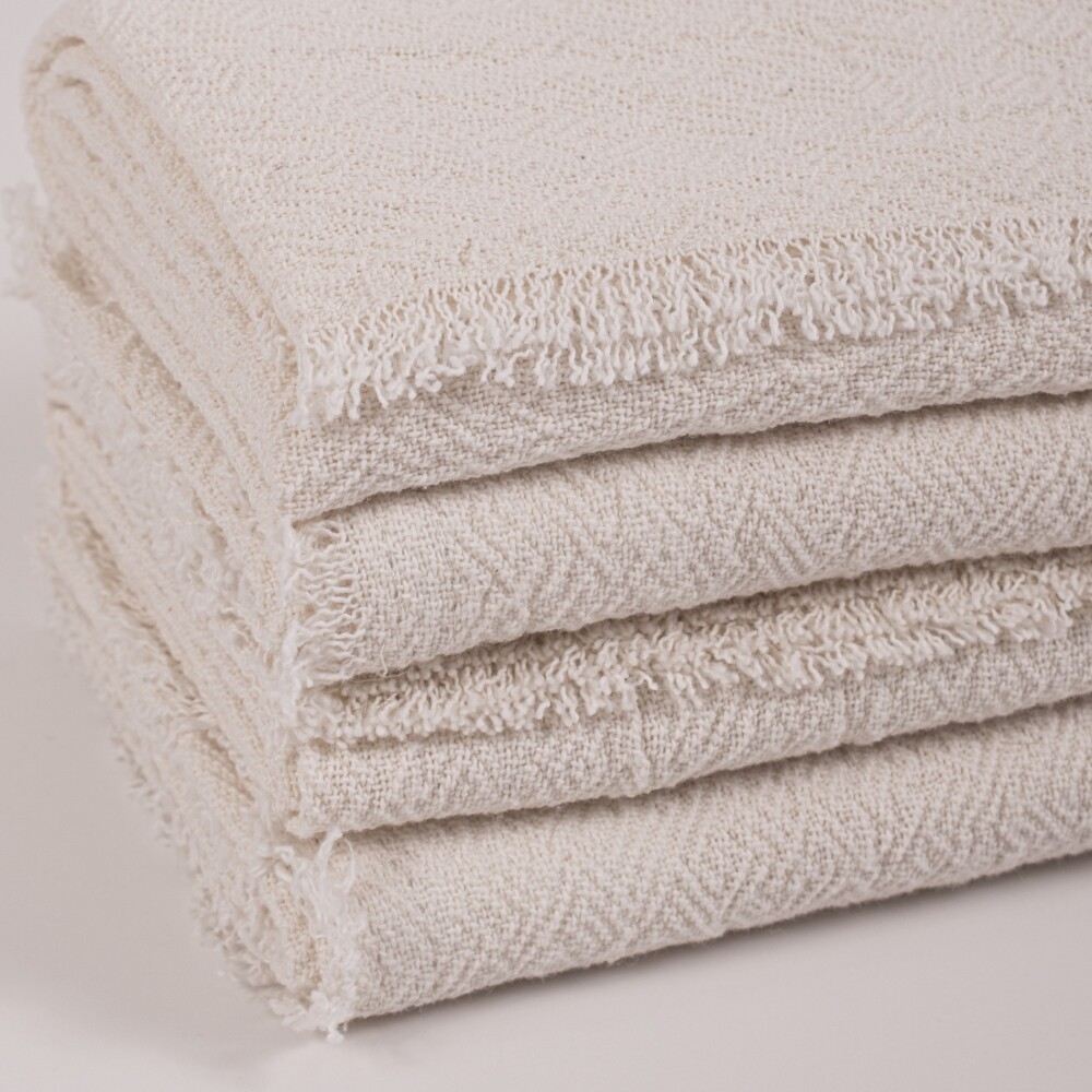 Set x4 Servilletas 50x50 con Flecos Laos Natural