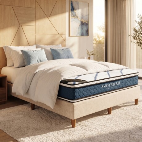 Sommier King HAMPTONS Hybrid Scandium Smart Box Beige
