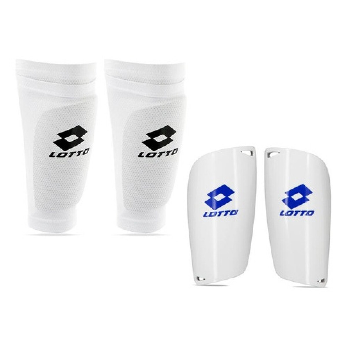 Canilleras con Medias Blancas Lotto Prato II - Blanco 