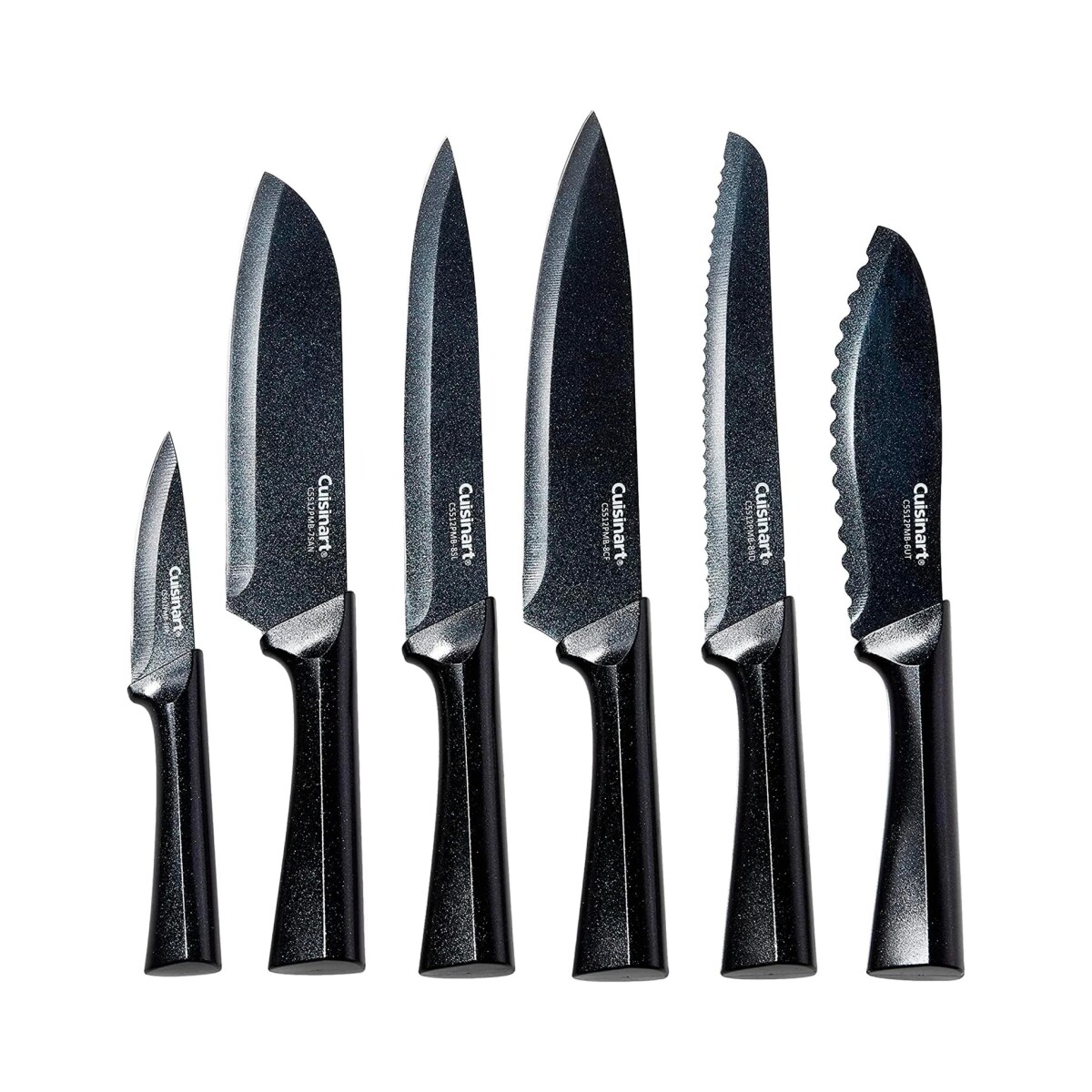 Juego de 6 Cuchillos c/estuches Advantage Acero Inox - Negro C55-12PMB 