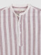 Camisa De Lino De Rayas Berenjena