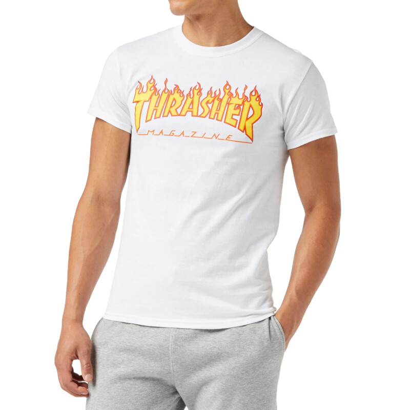 Remera MC Thrasher Men Flame Blanco Remera MC Thrasher Men Flame Blanco