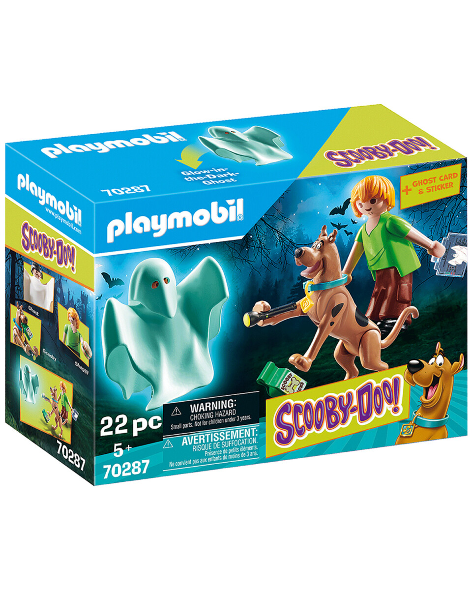 Playmobil Scooby Doo con Shaggy y fantasma 22 piezas 