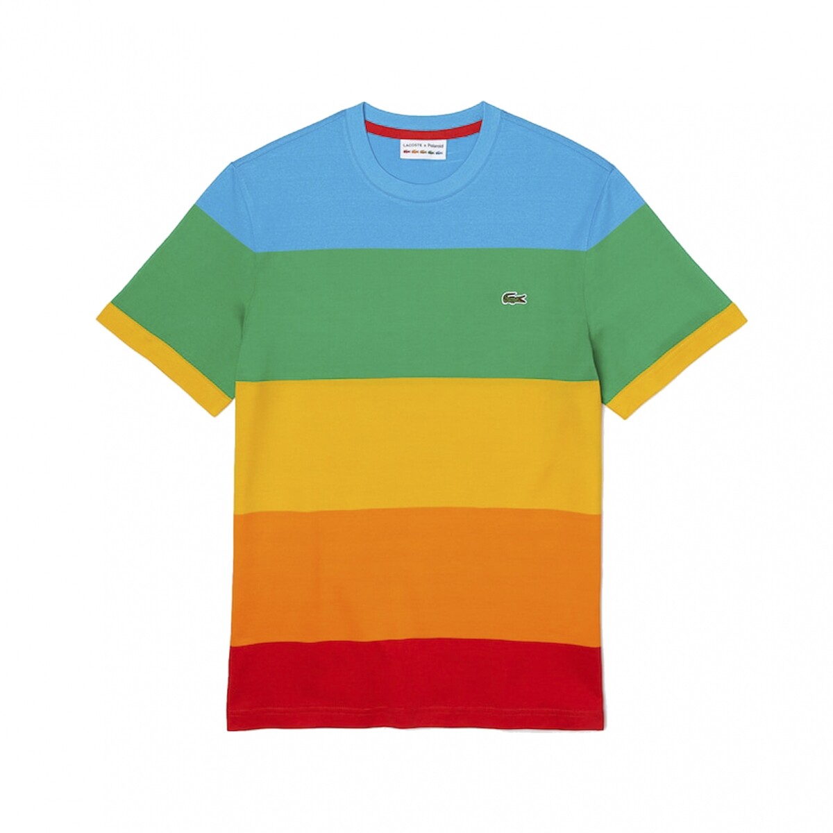 REMERA LACOSTE POLAROID BLOCK MULTICOL FI KNITS - LLX 