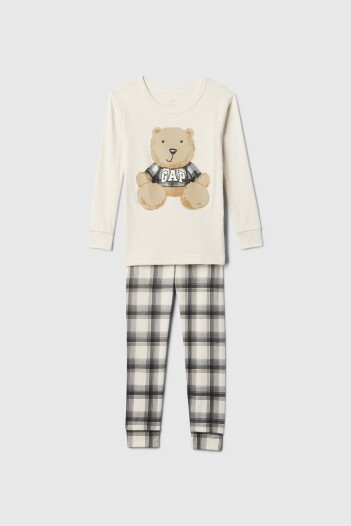 Pijama Grafico Bebe Sp White Shadow Plaid