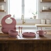 Set Alimentación Bebé en Silicona Libre Bpa 10 Piezas Rosa