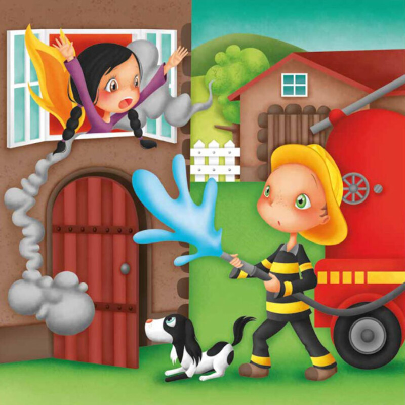 Puzzle 4 en 1 Eureka 43 pzas Bombero