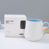 Taza De Gres Bicolor - Blanca Y Celeste - 550ml Taza De Gres Bicolor - Blanca Y Celeste - 550ml