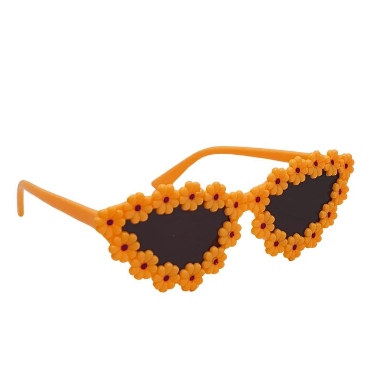 Lentes en Punta con Flores - Salmon 
