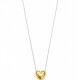 Conjunto cadena con colgante corazón plata y oro Conjunto cadena con colgante corazón plata y oro
